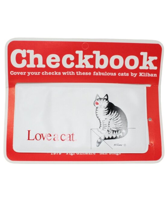 Kilban Other - Vintage 1979 Kliban Fabulous Cats Love A Cat Plastic Vinyl Checkbook Cover